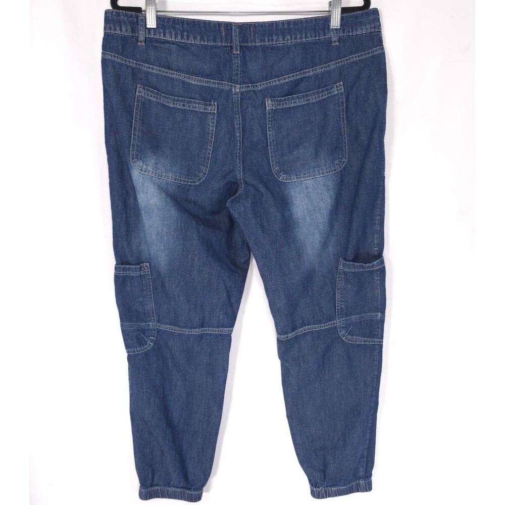 SUNDANCE Women’s Denim Jeans 14 Cargo Utility Jogger 100% Cotton - Picture 8 of 12